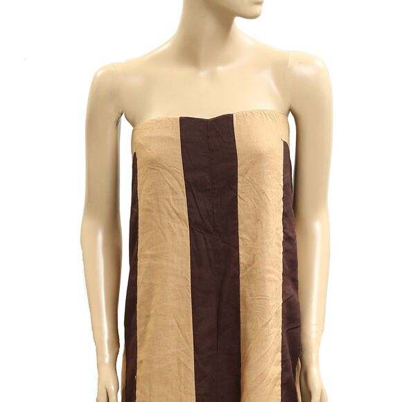 Free People Free-est Eden Jumpsuit Dress Tube Wide Leg Striped Print XL 283296 - Picture 7 of 9